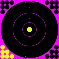 Shoot-N-C Pink 12" Bull's-Eye Tgt -5 tgt BIRCHWOOD-CASEY