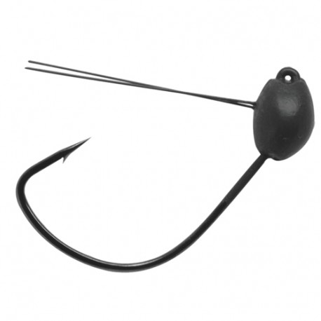 Gf Jighead Wacky Blk 1/0-1/16,3 Hooks P/P GAMAKATSU