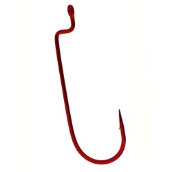 Worm Offset Rb Red 1/0, 6 Hooks P/P GAMAKATSU