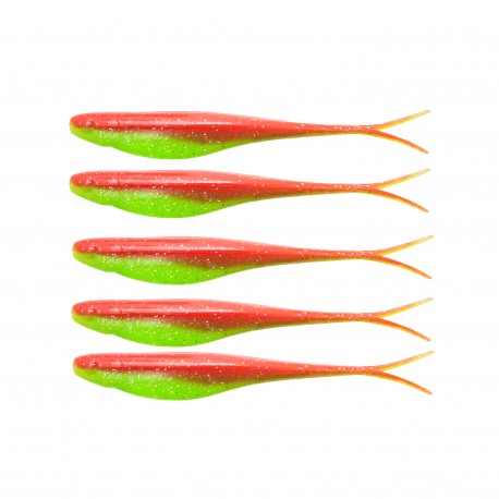 SCENTED JERK SHADZ5"NUKEDCHICKEN GLOW 5PK Z-MAN