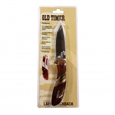 Large Lockback Clip Folder,Wood Hndl,Trpd OLD-TIMER-BY-BTI-TOOLS