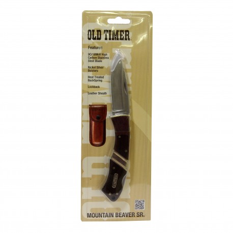 Lockback 4.5" Handle w/Leather Sheath,CP OLD-TIMER-BY-BTI-TOOLS