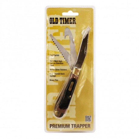 Prem Trapper - Saw,Gut Hook,& Clip Pt,CP OLD-TIMER-BY-BTI-TOOLS