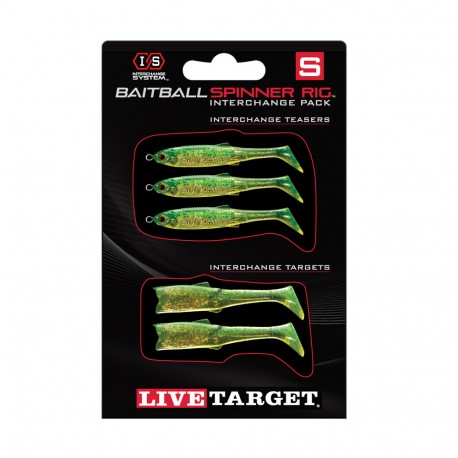 BB SM SR Interchange Pk,Lime Chrtrse/Gld LIVETARGET-LURES