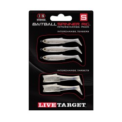 BB SM SR Interchange Pack,Prl White/Slvr LIVETARGET-LURES