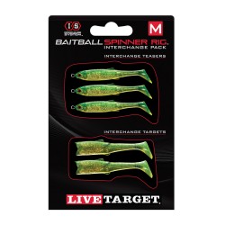 BB MED SR Interchange Pk,Lime Chrtrse/Gld LIVETARGET-LURES