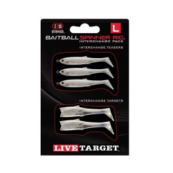 BB Lrg SR Interchange Pack,Prl White/Slvr LIVETARGET-LURES