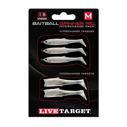 BB MED SR Interchange Pack,Prl White/Slvr LIVETARGET-LURES