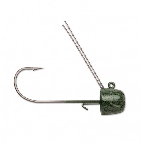 Finesse Weedless Jig 1/8  Green Pumpkin VMC