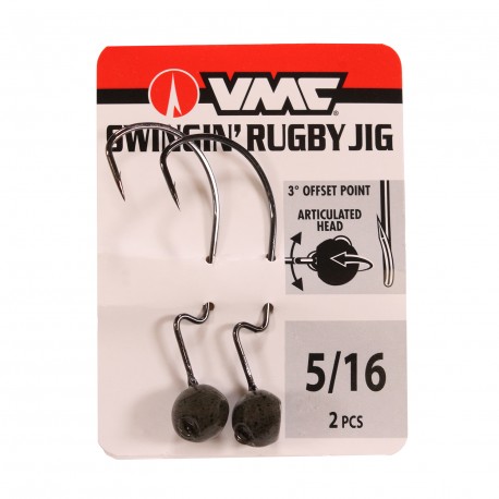 Swingin' Rugby Jig 5/16  Green Pumpkin VMC