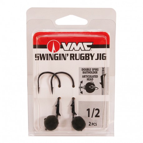 Swingin' Rugby FL Jig 1/2  Green Pumpkin VMC