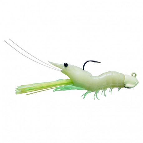 Shrmp,2 3/4",3/8oz,SPJig,SS,Glow,1/0 LIVETARGET-LURES