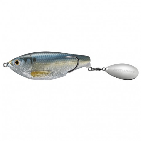 Shd,3 1/2",5/8oz,HB CB,Glttr Blu Shd,3/0 LIVETARGET-LURES