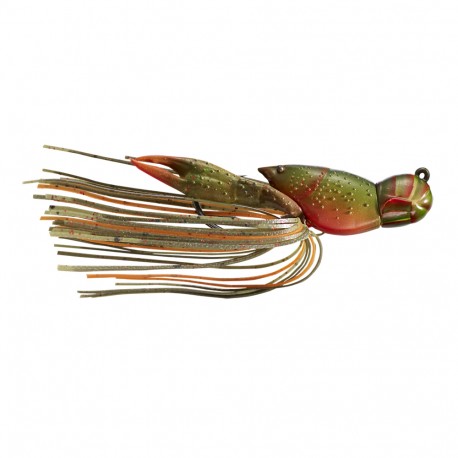 CrwFsh,1 1/2",1/2oz,HB Jig,FS,Olve/Orng,2 LIVETARGET-LURES