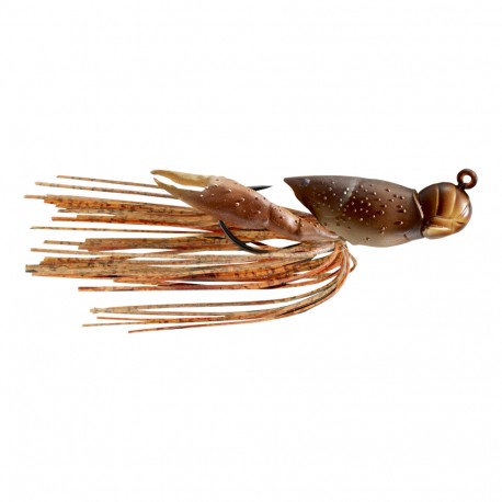 CrwFsh,1 1/2",1/2oz,HB Jig,FS,Nat./Brwn,2 LIVETARGET-LURES