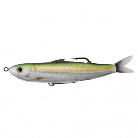 Shnr,4 1/2",1/2oz,HB WB,Mtlc Lemon Lime,6 LIVETARGET-LURES