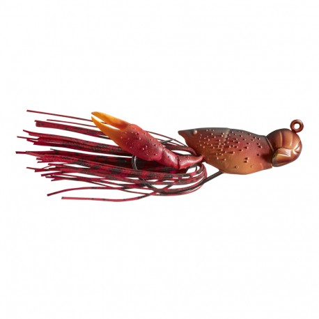 CrwFsh,1 3/4",5/8oz,HB Jig,FS,Red,3/0 LIVETARGET-LURES