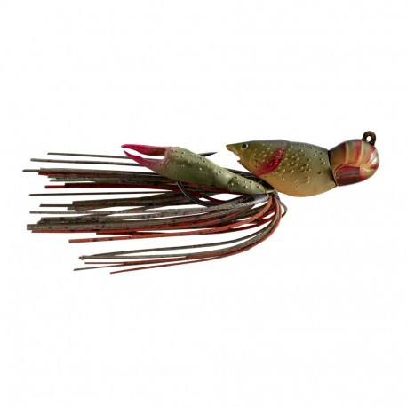 CrwFsh,2",3/4oz,HB Jig,FS,Brwn/Red,4/0 LIVETARGET-LURES